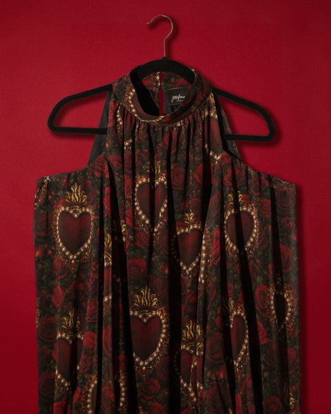 Vestido rosas con corazones