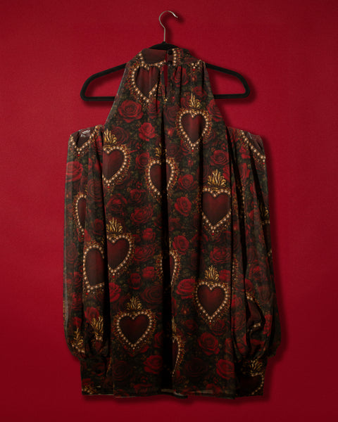 Vestido rosas con corazones