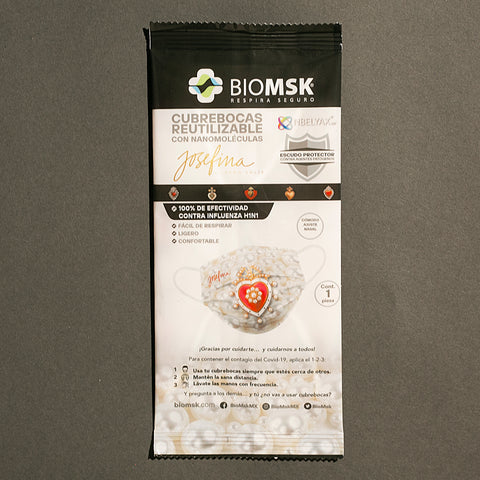 Cubrebocas perlas Sagrado Corazón