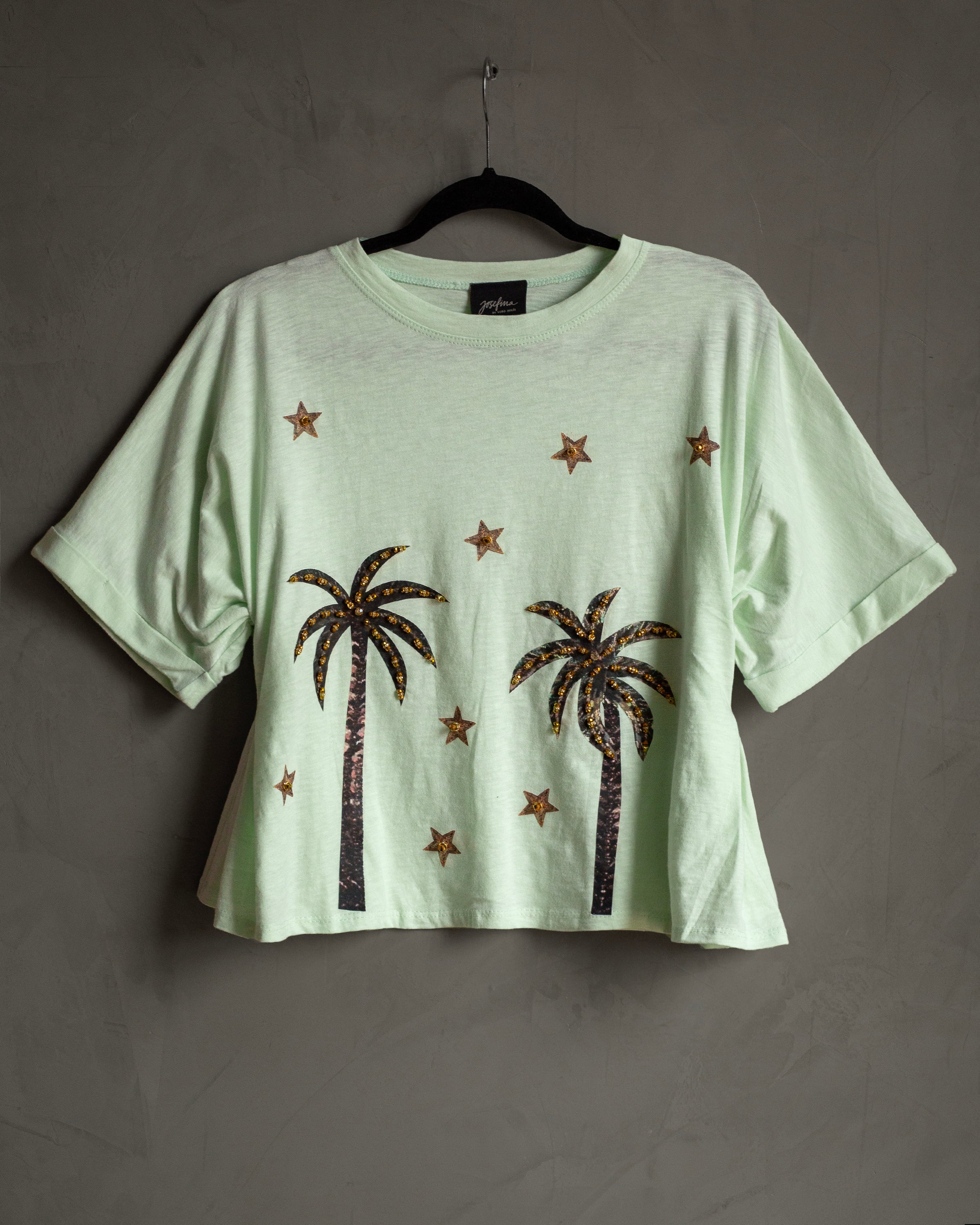 Blusa verde palmeras