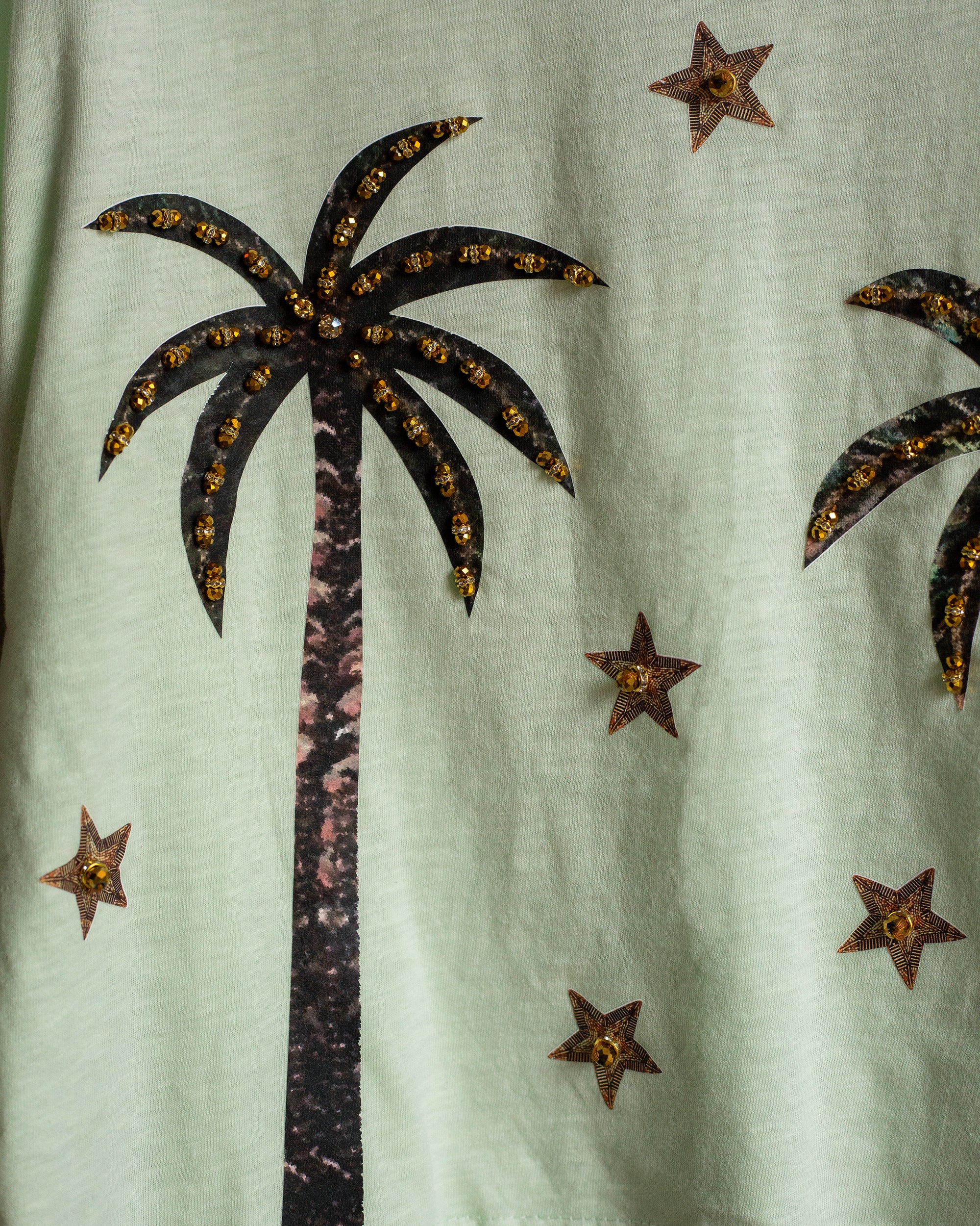 Blusa verde palmeras