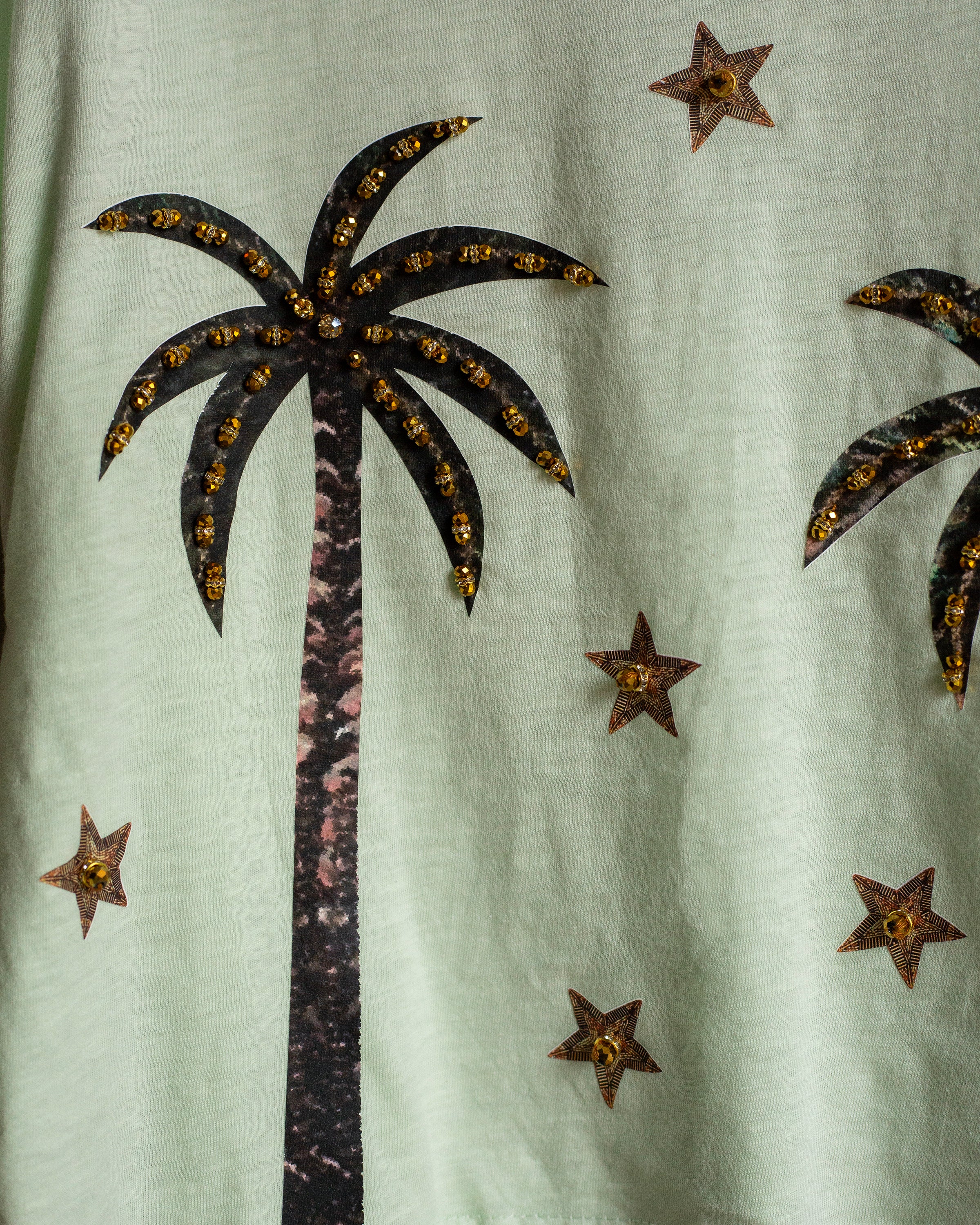 Blusa verde palmeras
