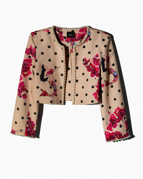 Polkadot Beige Blazer