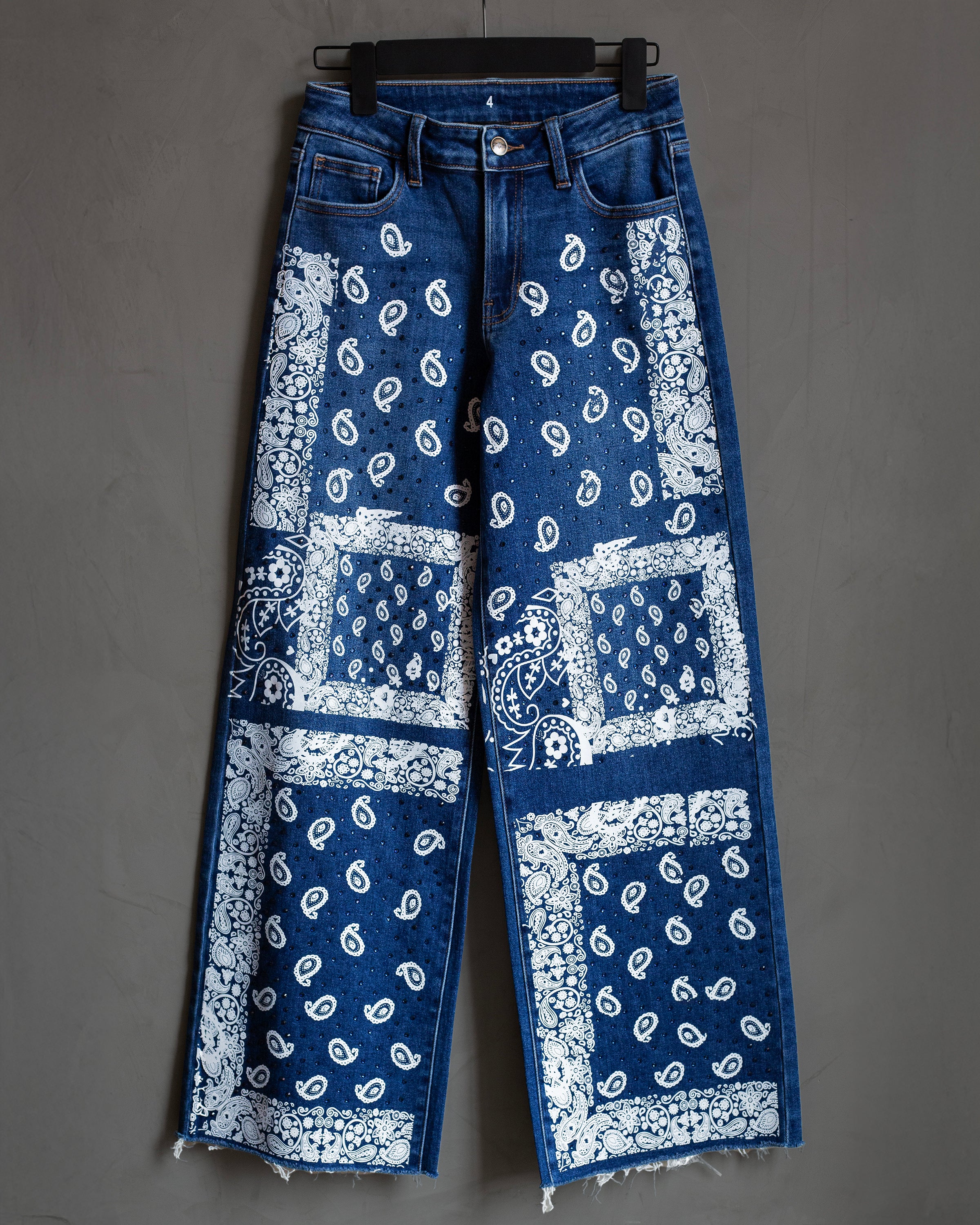 Wide leg jeans bandana