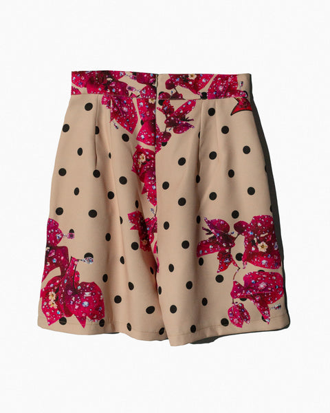 Polkadot Beige Shorts
