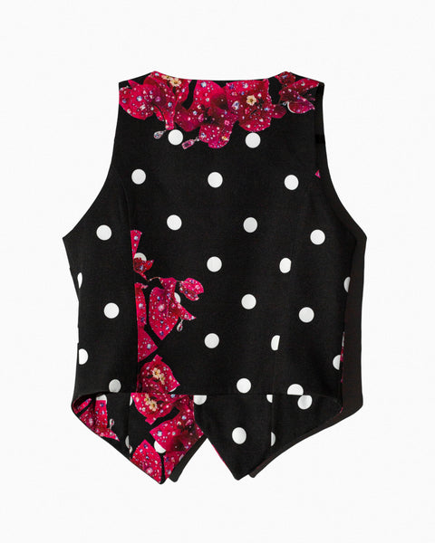 Polkadot Black Vest