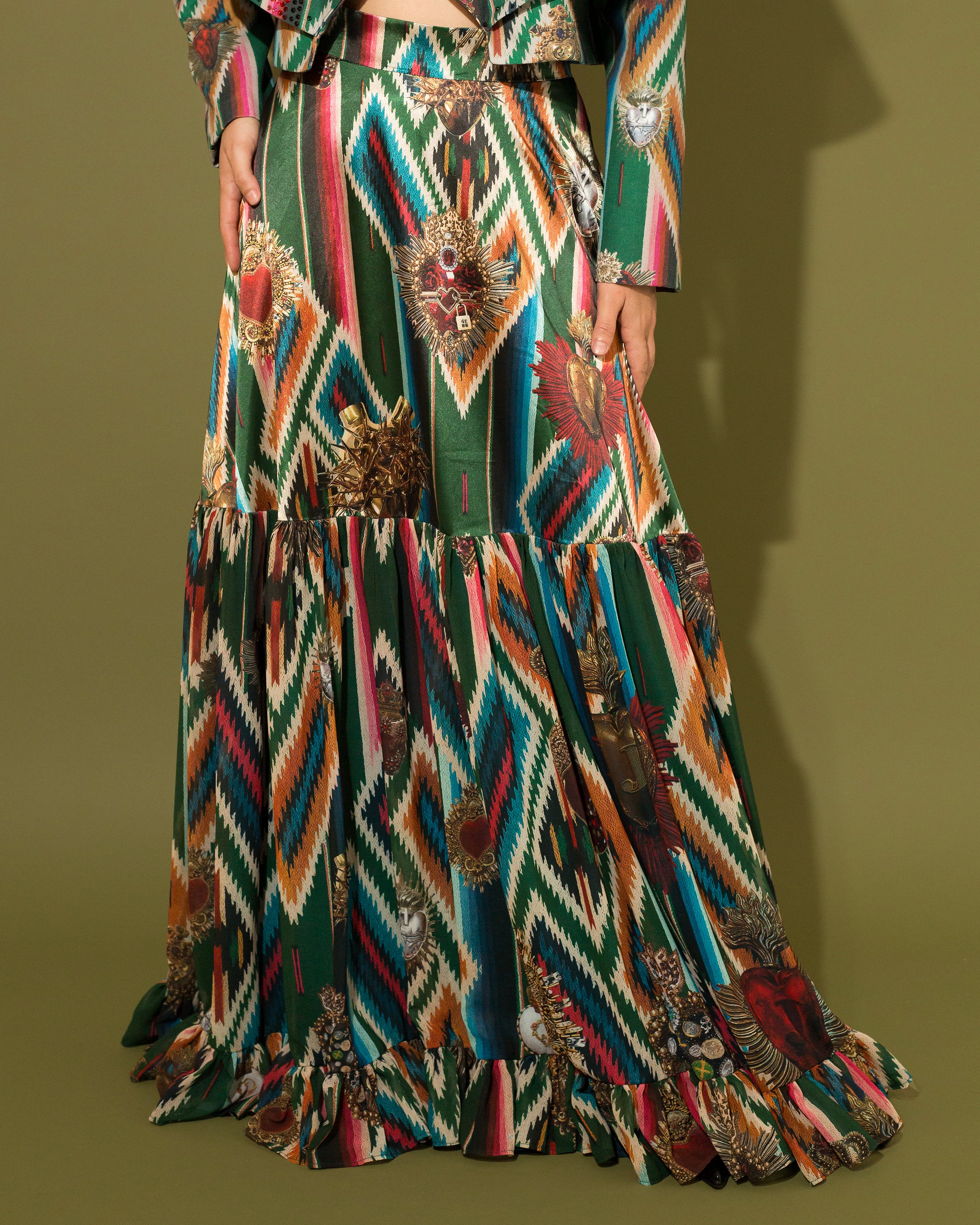 Maxi skirt satinada Zarape