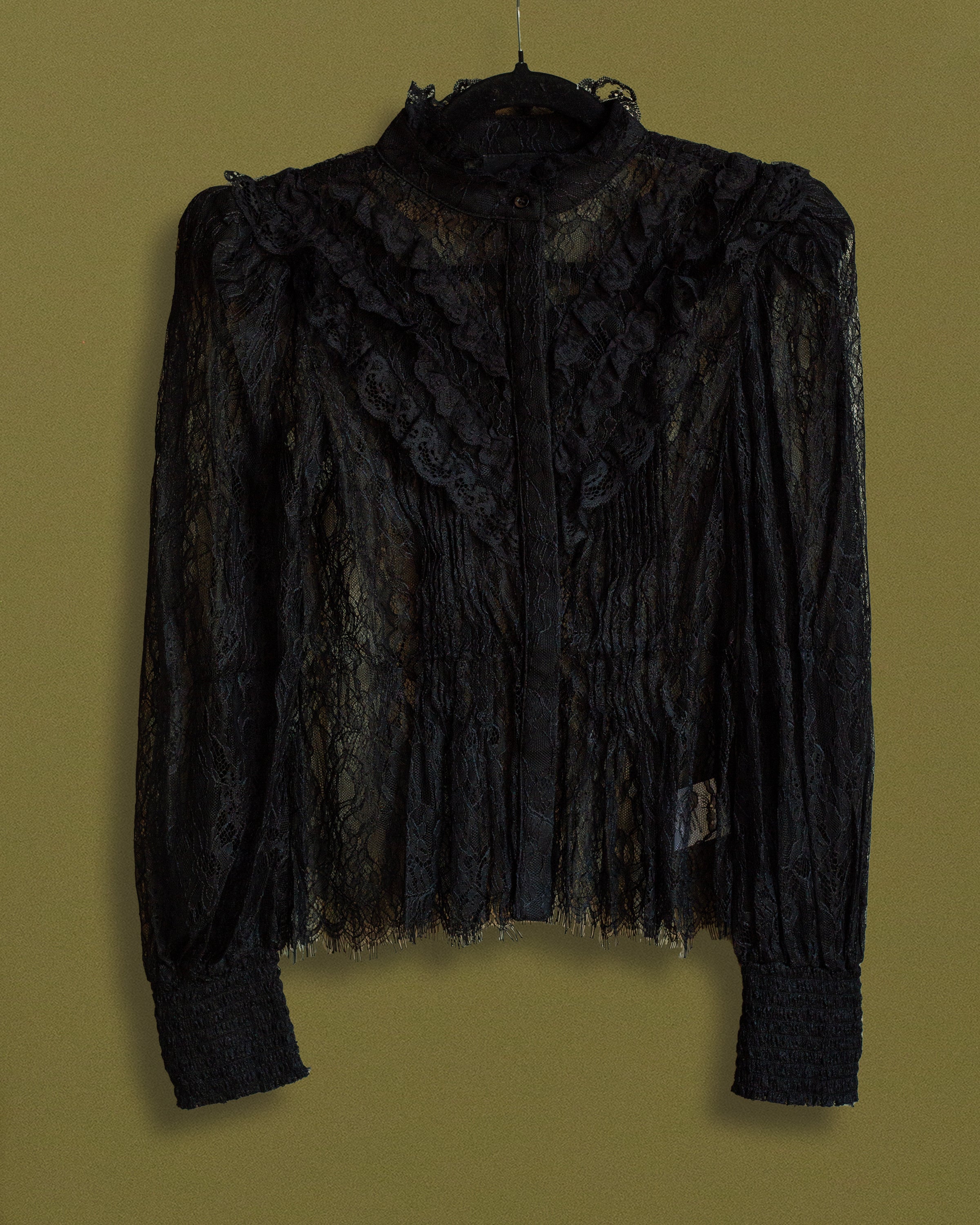 Top encaje negro