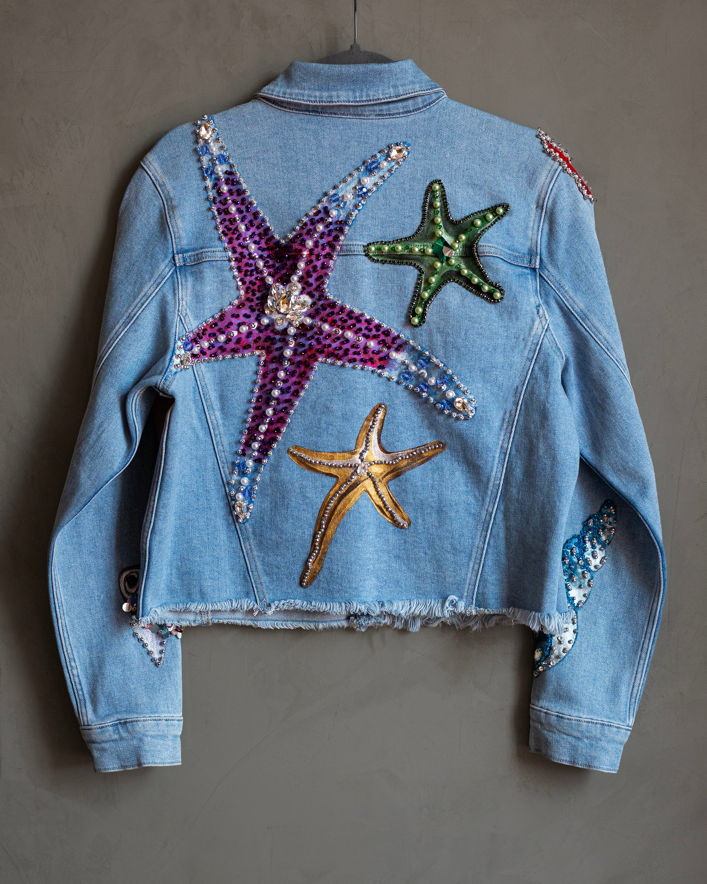 Chamarra denim seashells
