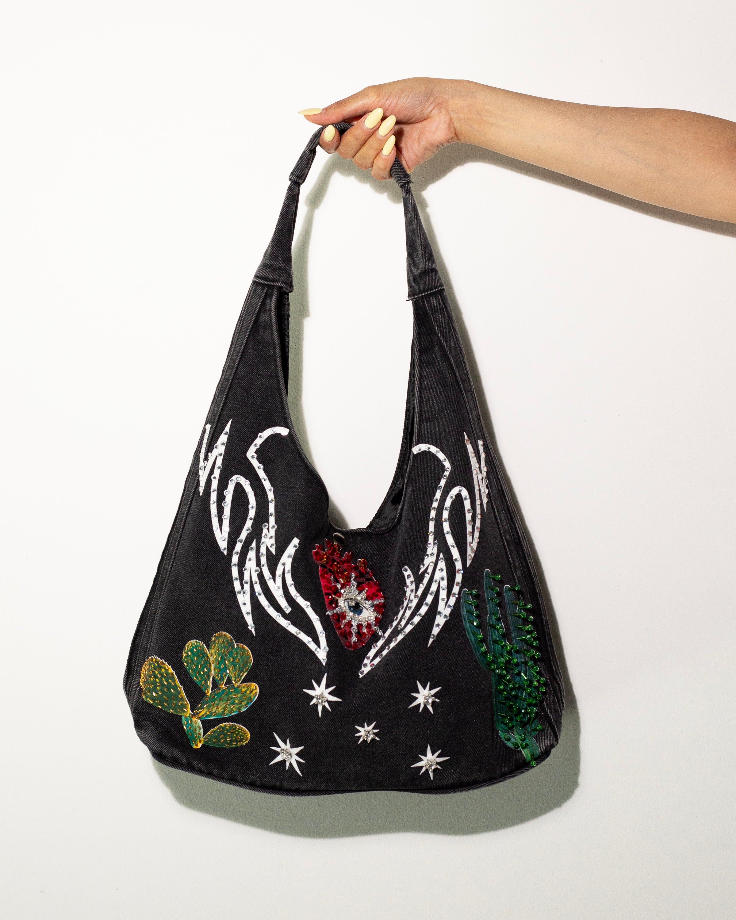 Bolso denim cactus