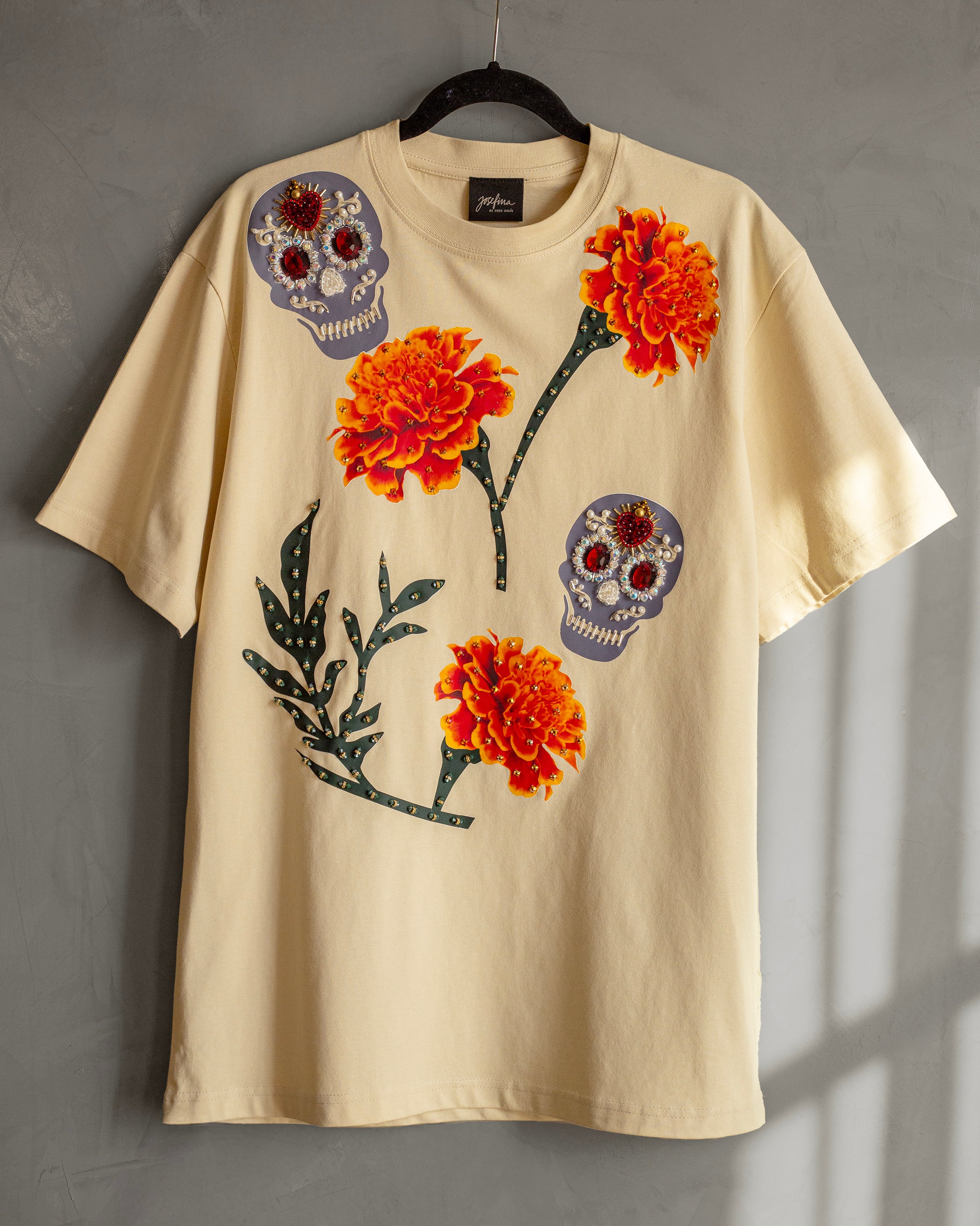 T shirt beige Calaveras