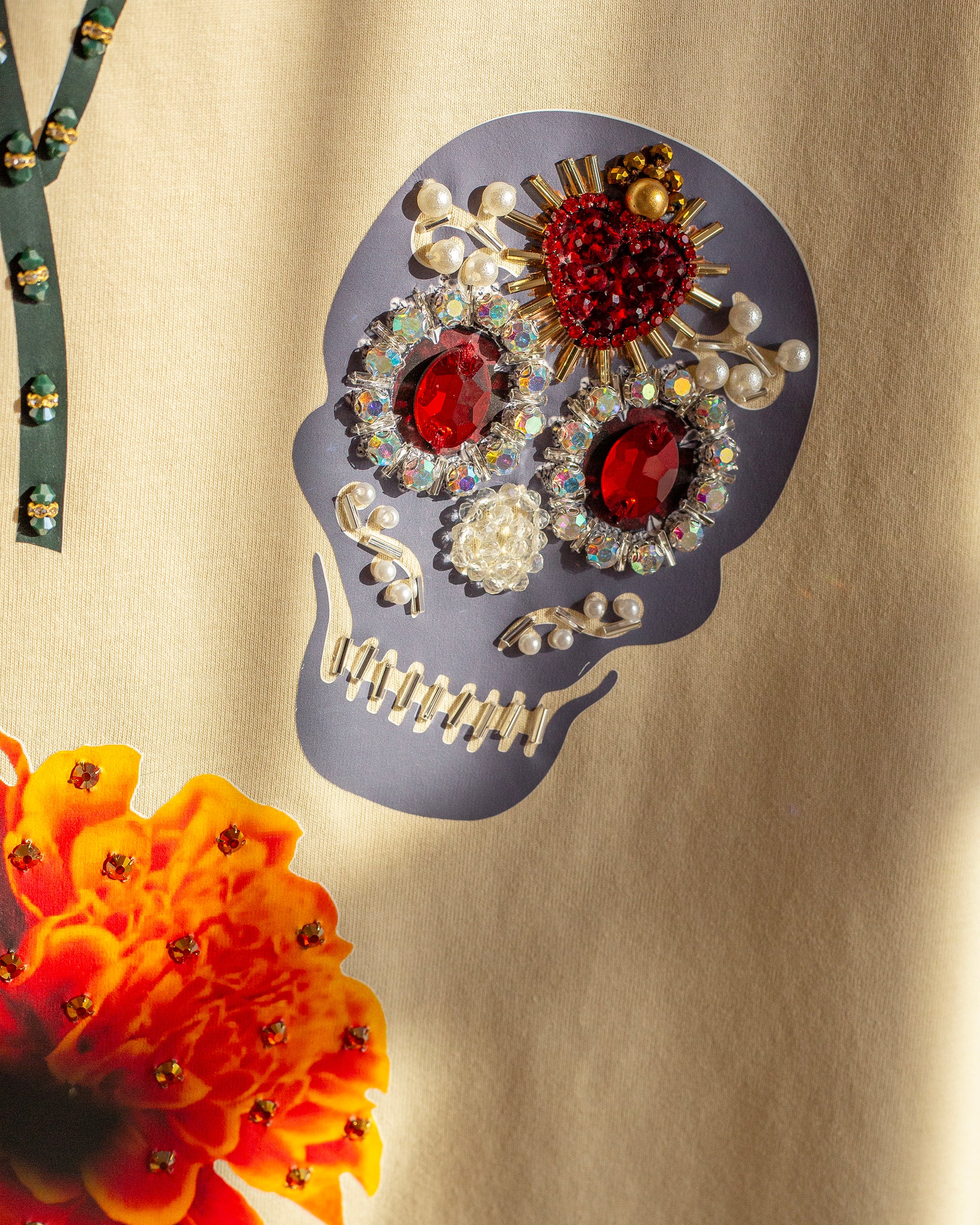 T shirt beige Calaveras