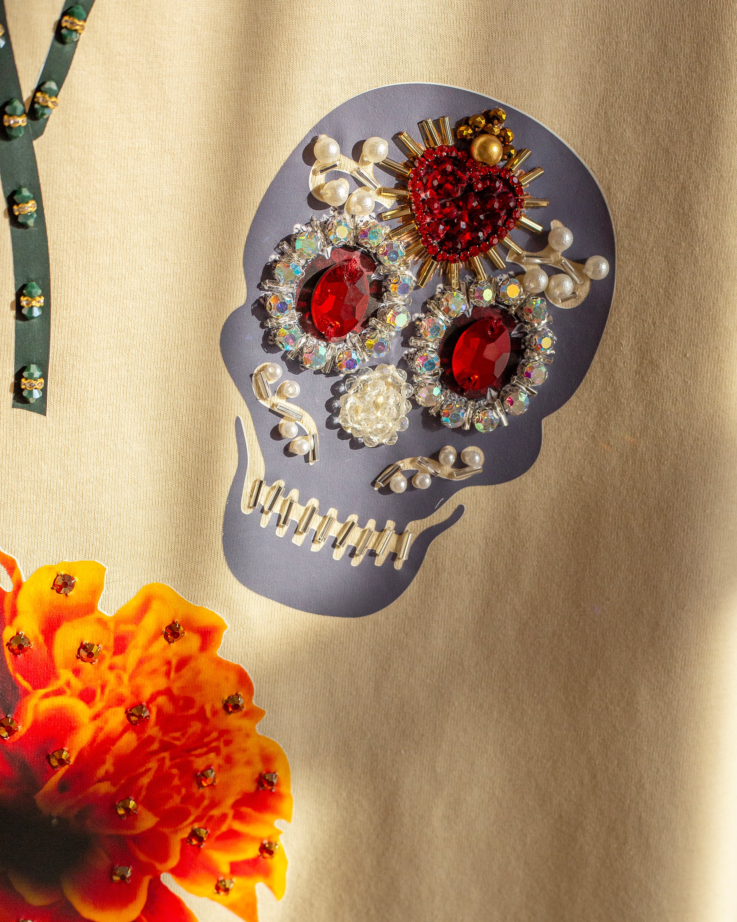 T shirt beige Calaveras