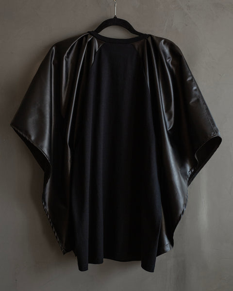 Blusa con mangas de polipiel "Viva la vida"