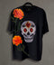 T shirt negra oversized Calavera con cristales
