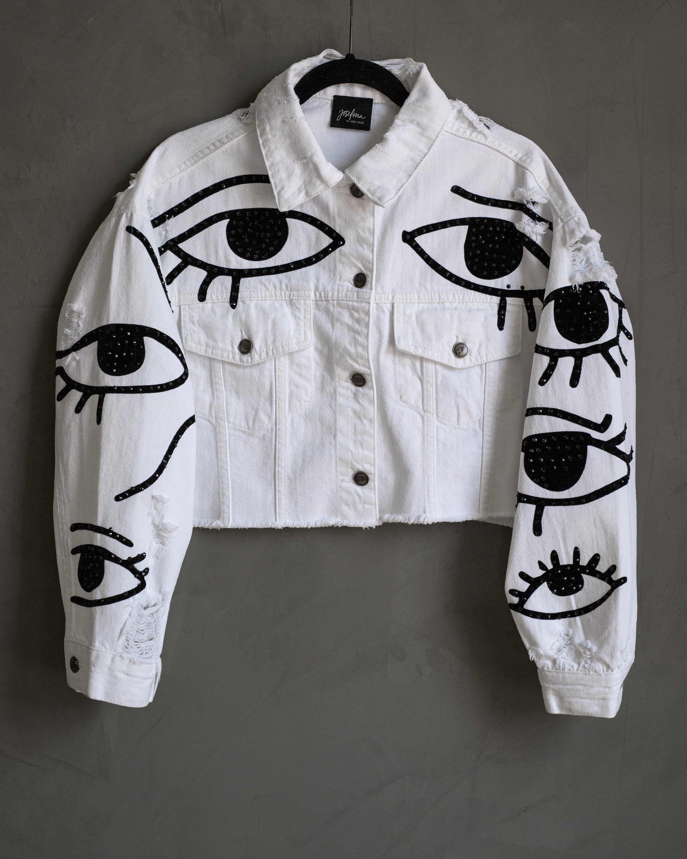 White denim jacket Ojos