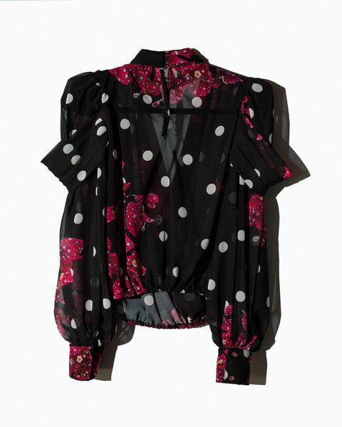 Polkadot Camisa Negra