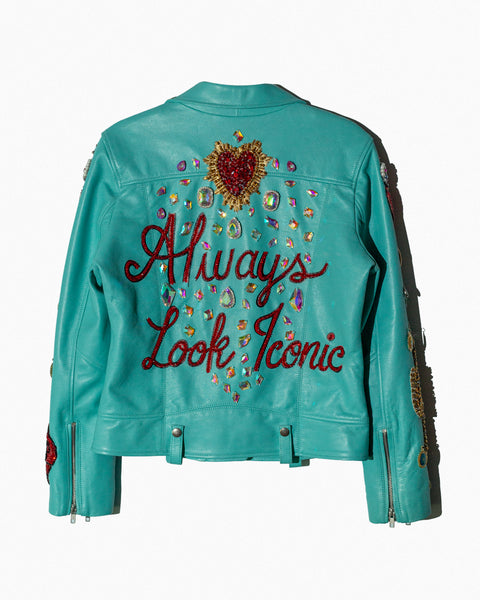 Leather Jacket "Always Look Iconic"