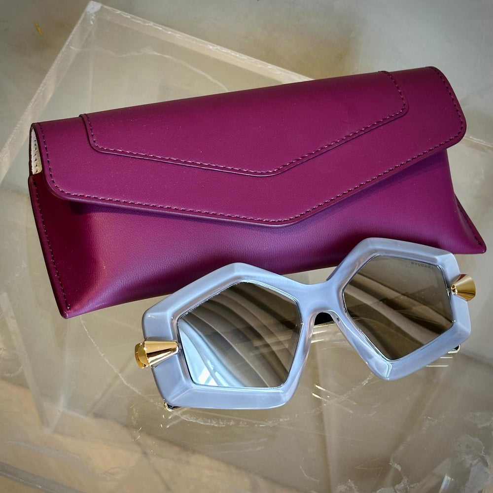 Bulgari Serpenti Sunglasses in Geometric Black and Gold