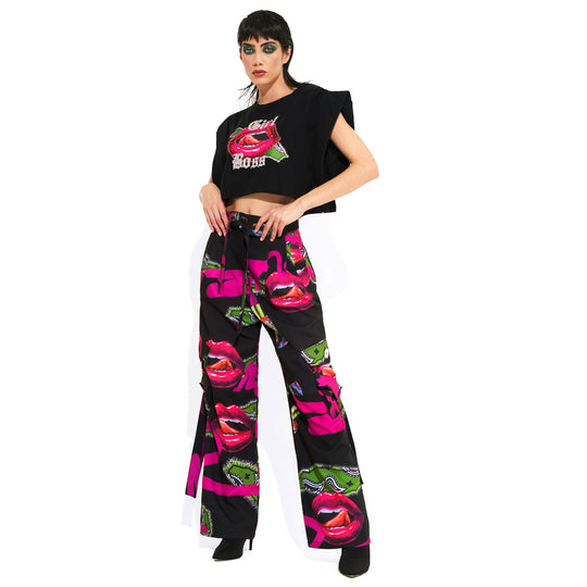 CARGO PANTS BLACK COLLAGE