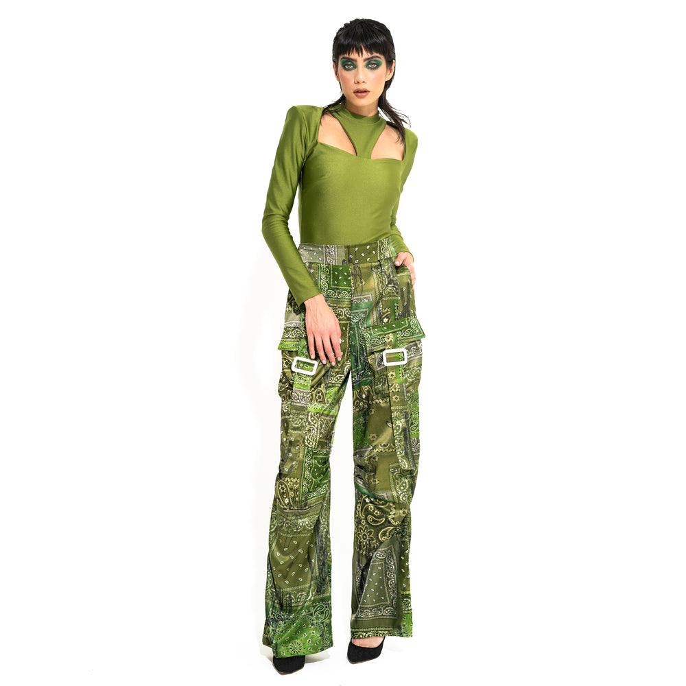 CARGO PANTS BANDANA VERDE