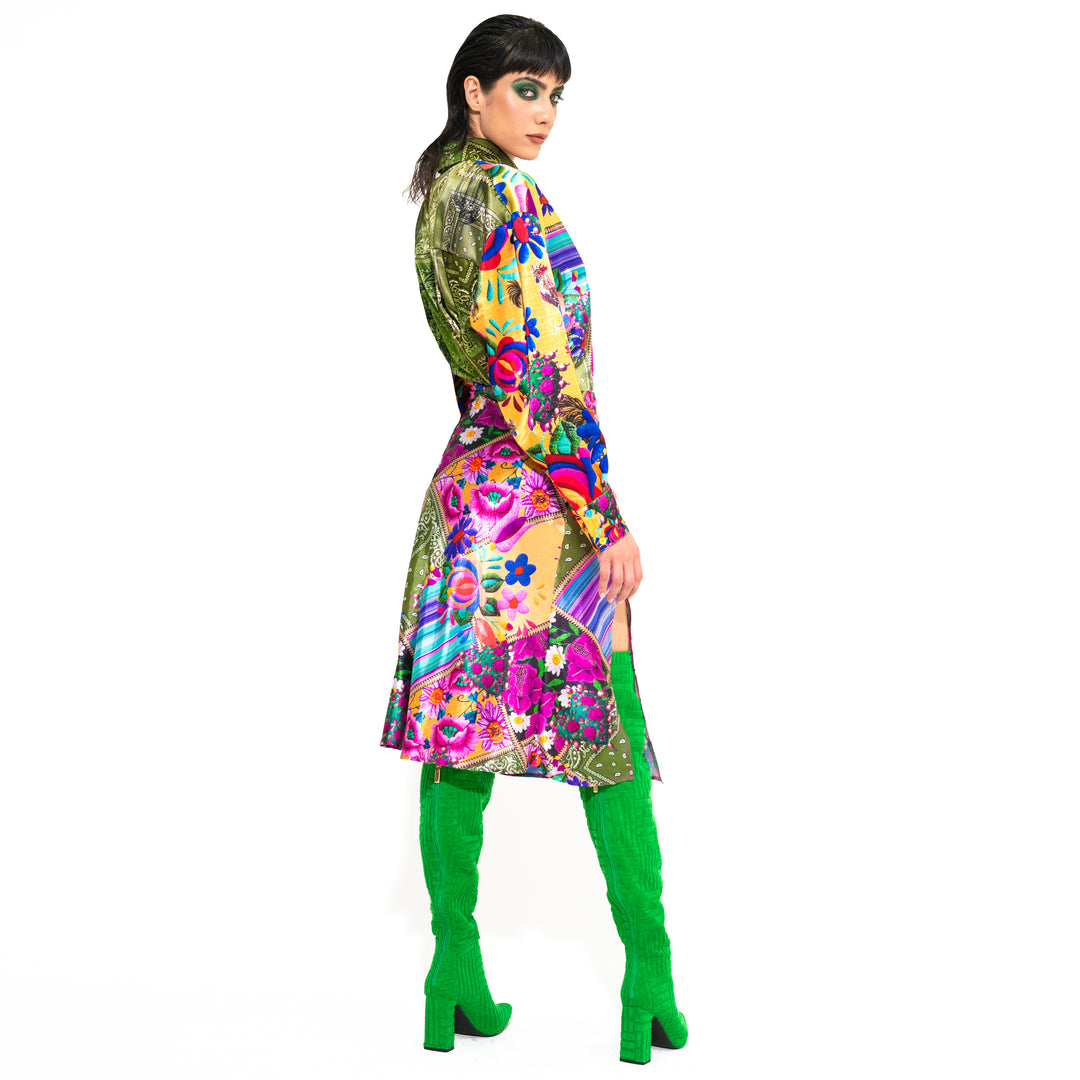 FALDA PATCHWORK SATINADA