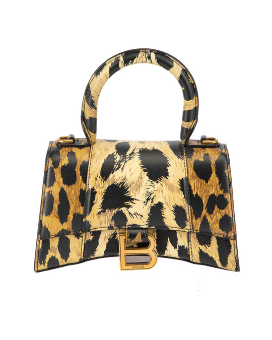 Balenciaga Leopard Print Calfskin XS Hourglass Bag