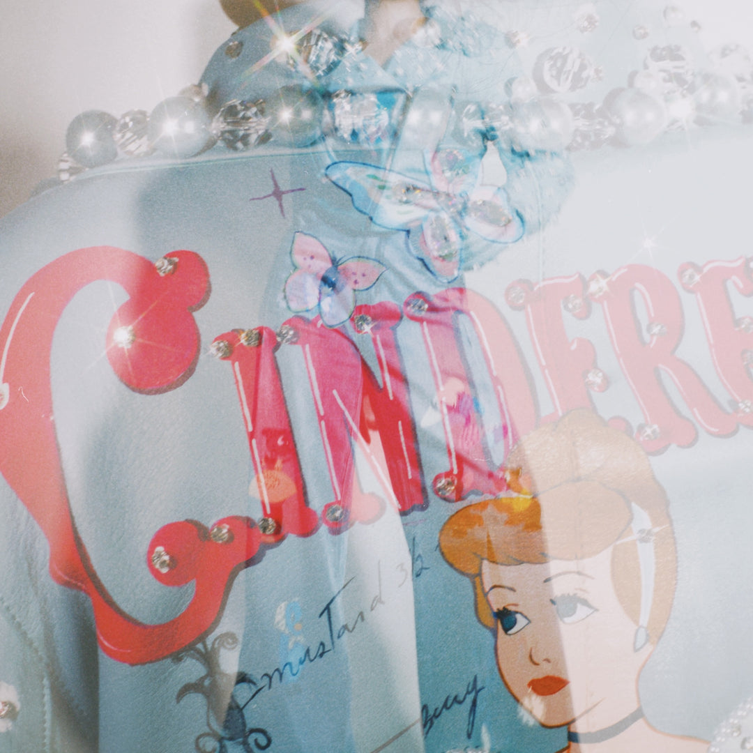 BIKER JACKET CINDERELLA CON PERLAS
