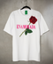 T shirt blanca Enamorada con rosa