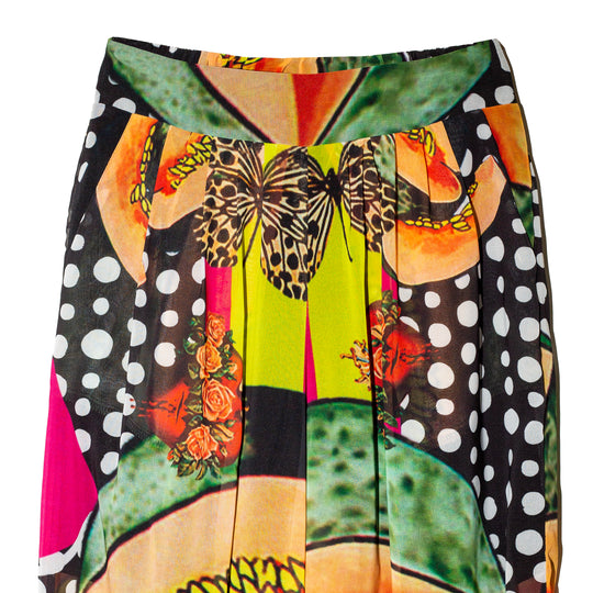Palazzo chiffon polka dot y melones