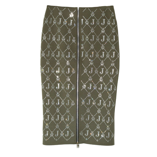 Pencil skirt neopreno logomanía