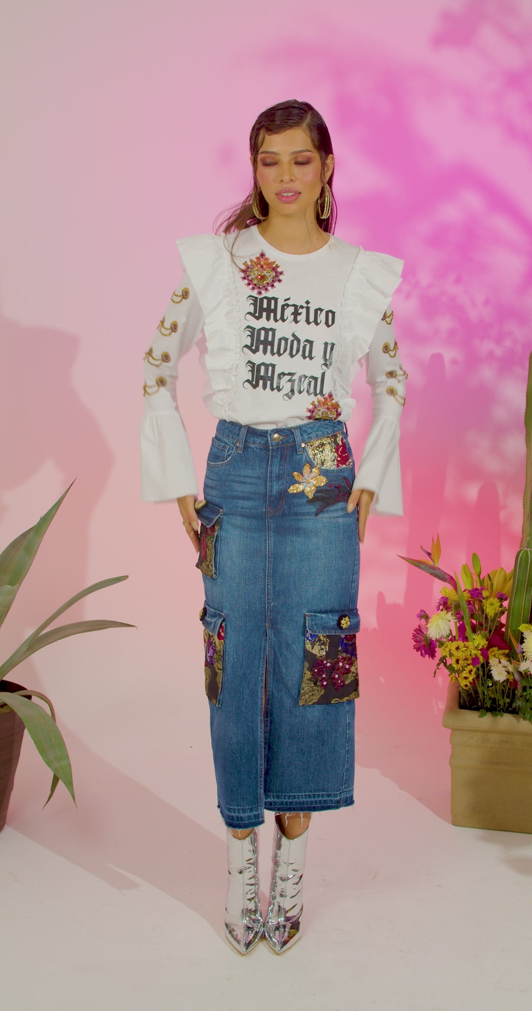 BLUSA BLANCA CON OLANES MÉXICO, MODA Y MEZCAL