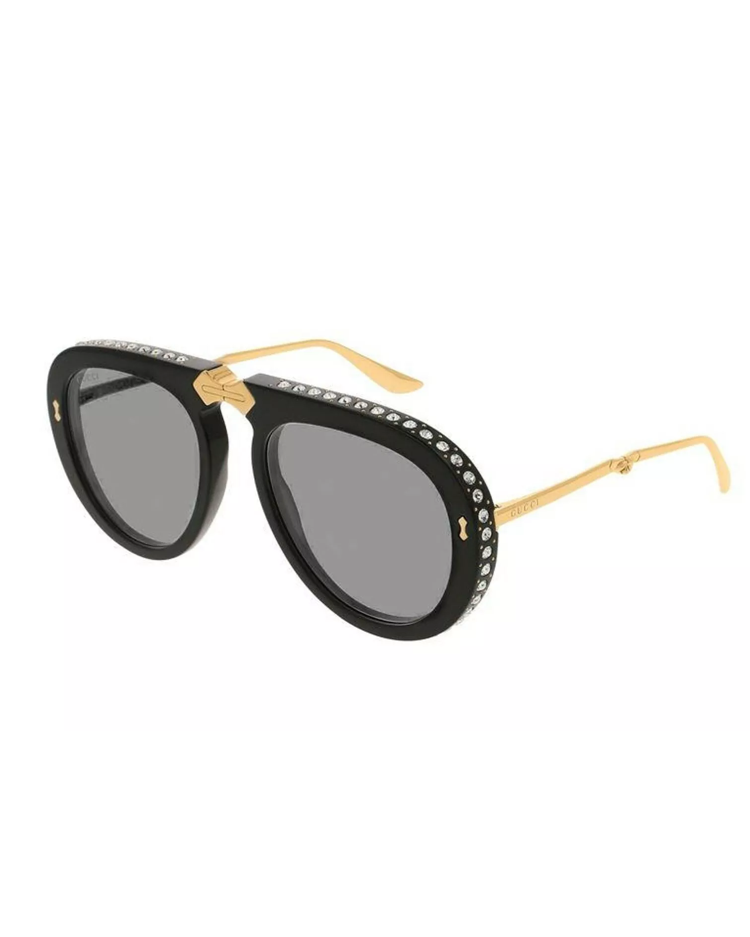 Gucci  Acetate Crystal Foldable Aviator Sunglasses