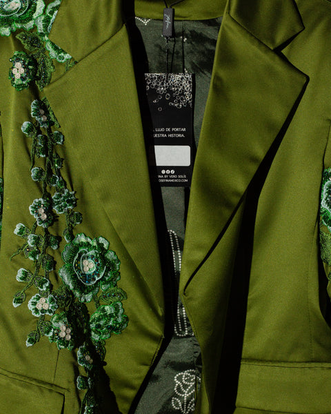 Blazer Verde con flores