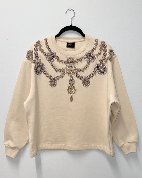 Sudadera beige collar