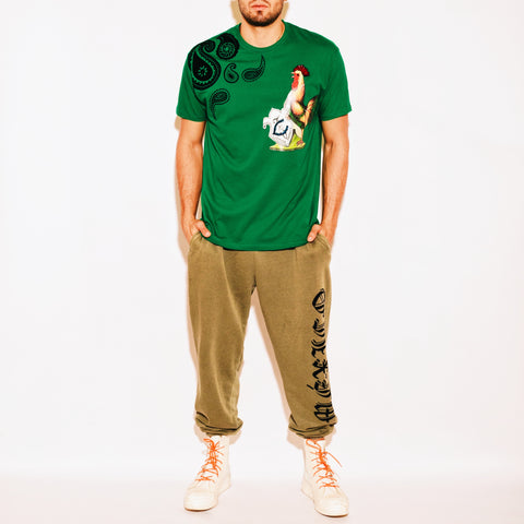 El Gallo tee verde-bandana style