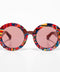 PINK PATCHWORK JOSEFINA SUNGLASSES / lente rosa