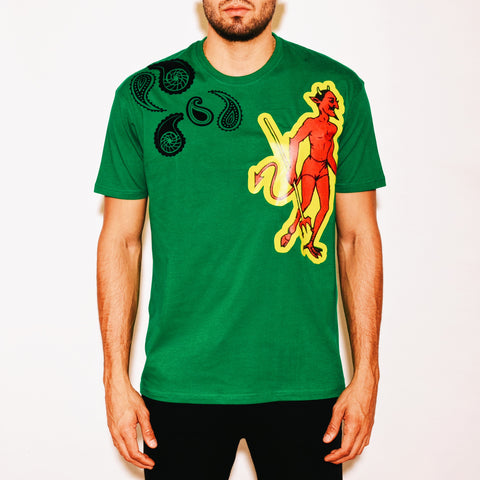 El Diablo tee verde-bandana style