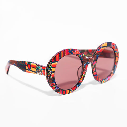 PINK PATCHWORK JOSEFINA SUNGLASSES / lente rosa