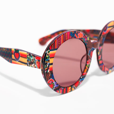 PINK PATCHWORK JOSEFINA SUNGLASSES / lente rosa