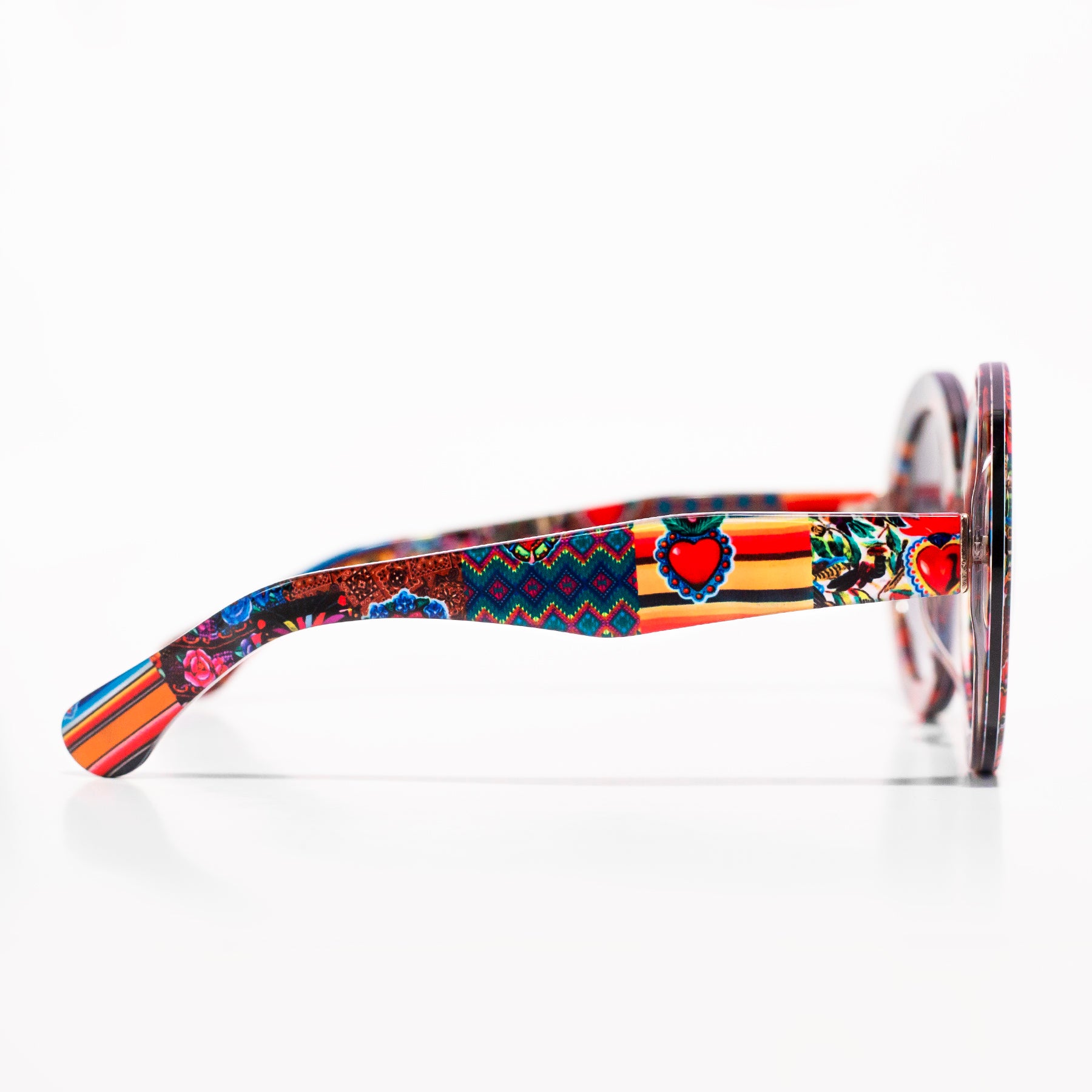 PINK PATCHWORK JOSEFINA SUNGLASSES / negro