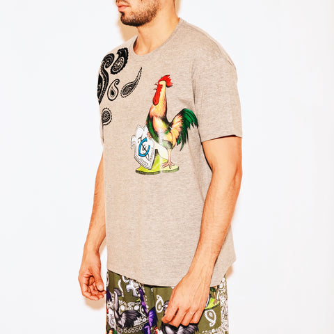 El Gallo tee gris-bandana style