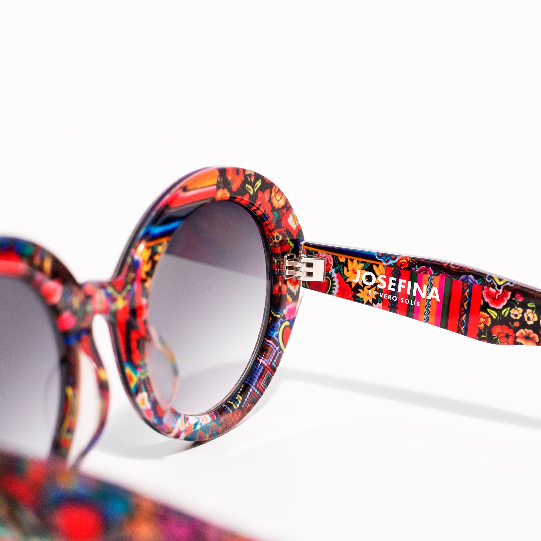 PINK PATCHWORK JOSEFINA SUNGLASSES / negro