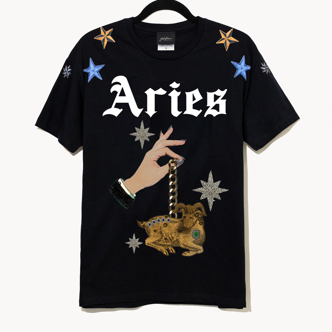T shirt negra Aries