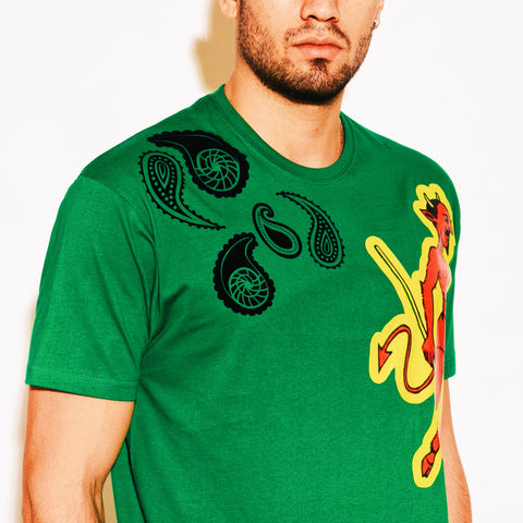 El Diablo tee verde-bandana style