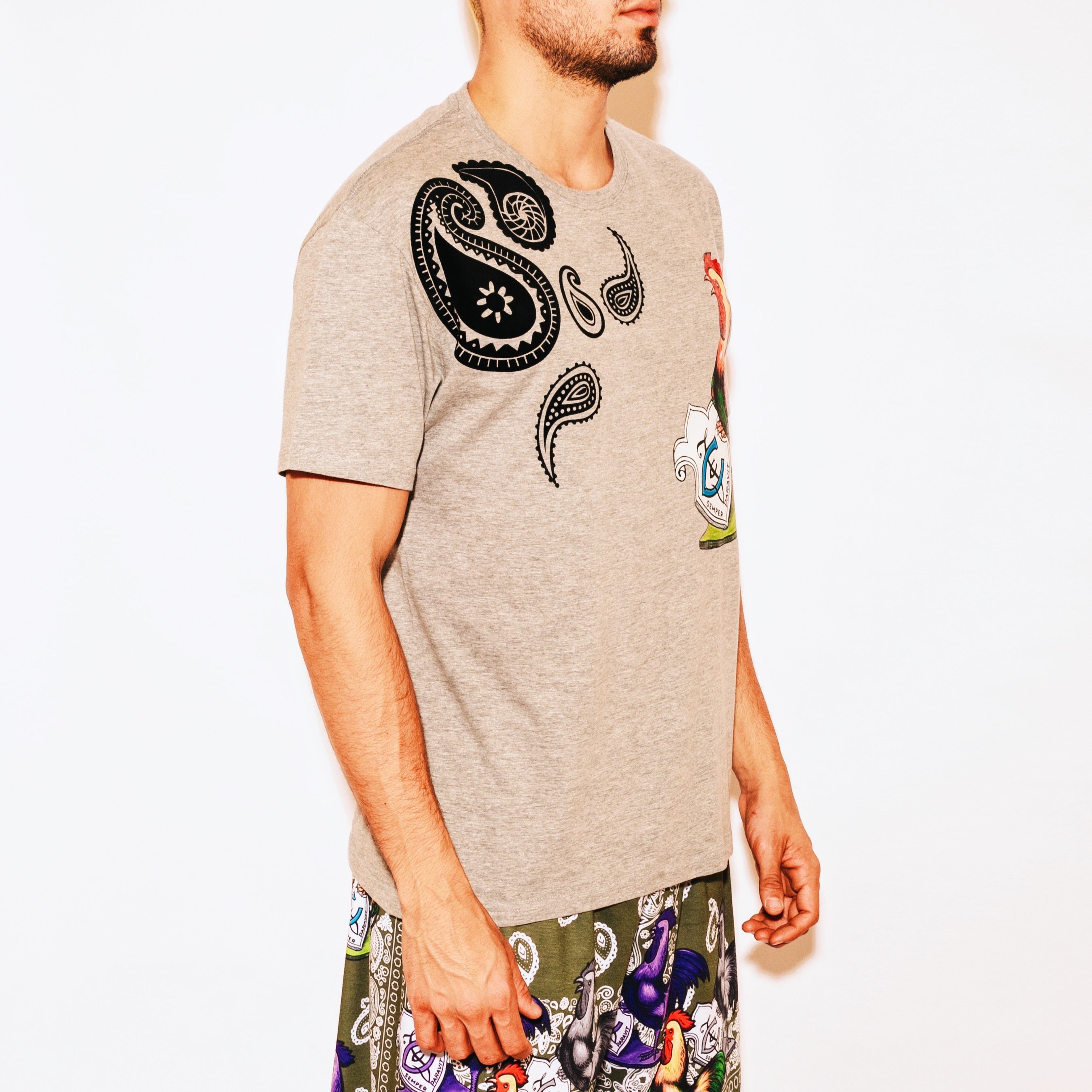 El Gallo tee gris-bandana style