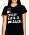 Tee Negra "Me cuelgo hasta el molcajete"