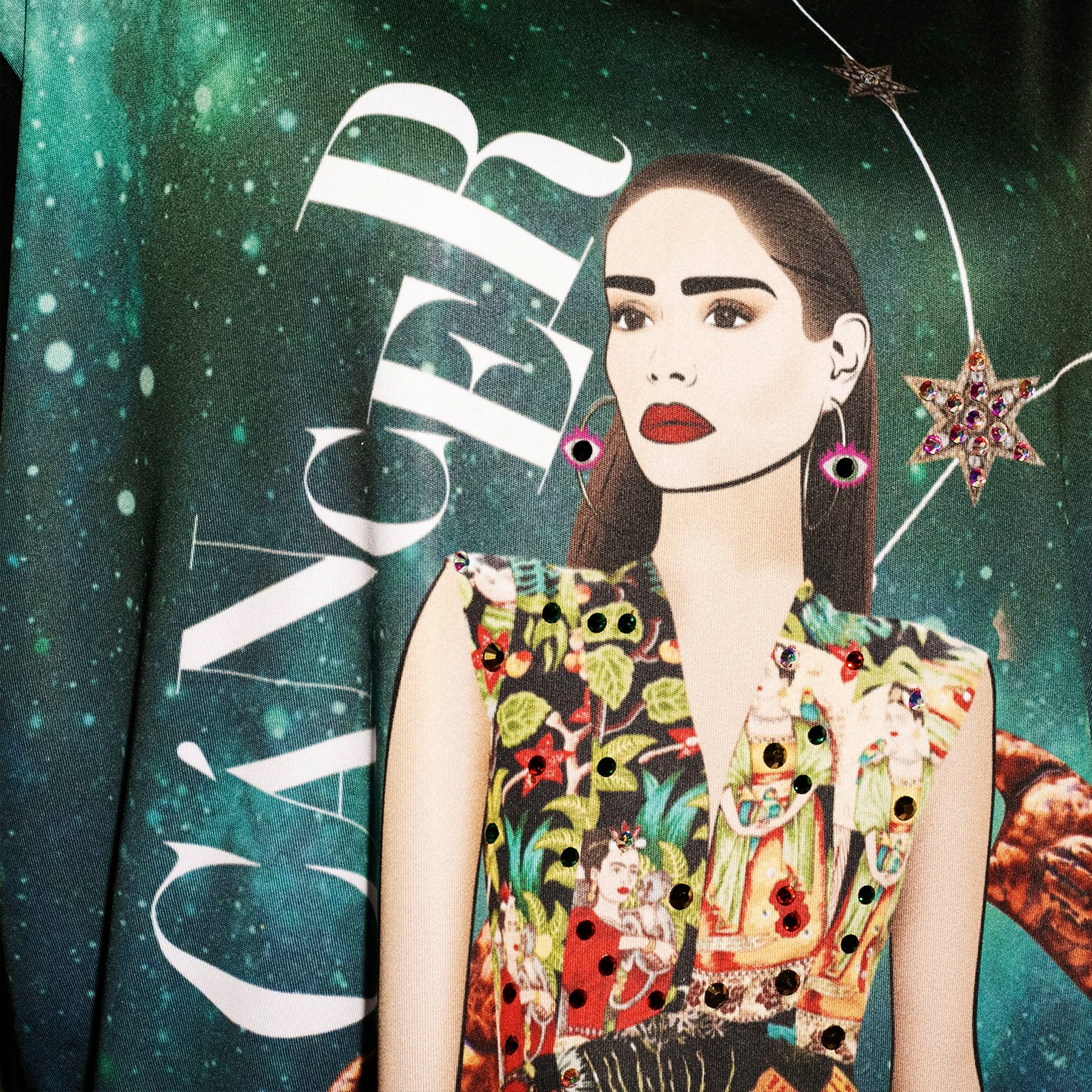 Oversized tee Cáncer bordada
