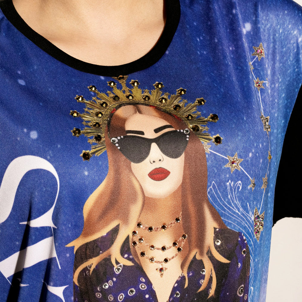 Oversized tee Piscis bordada
