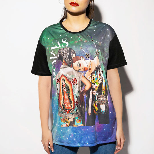 Oversized tee geminis bordada